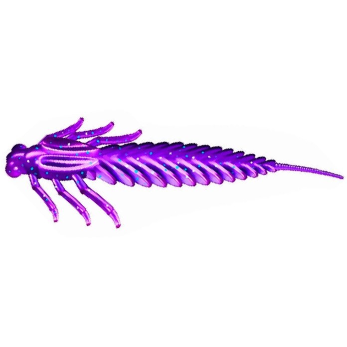 Силиконовая приманка ZUB Larva 2.4 60 мм 7 шт 610 Фиолетовый с блестками   LRZ014 — характеристики,  особенности конструкции