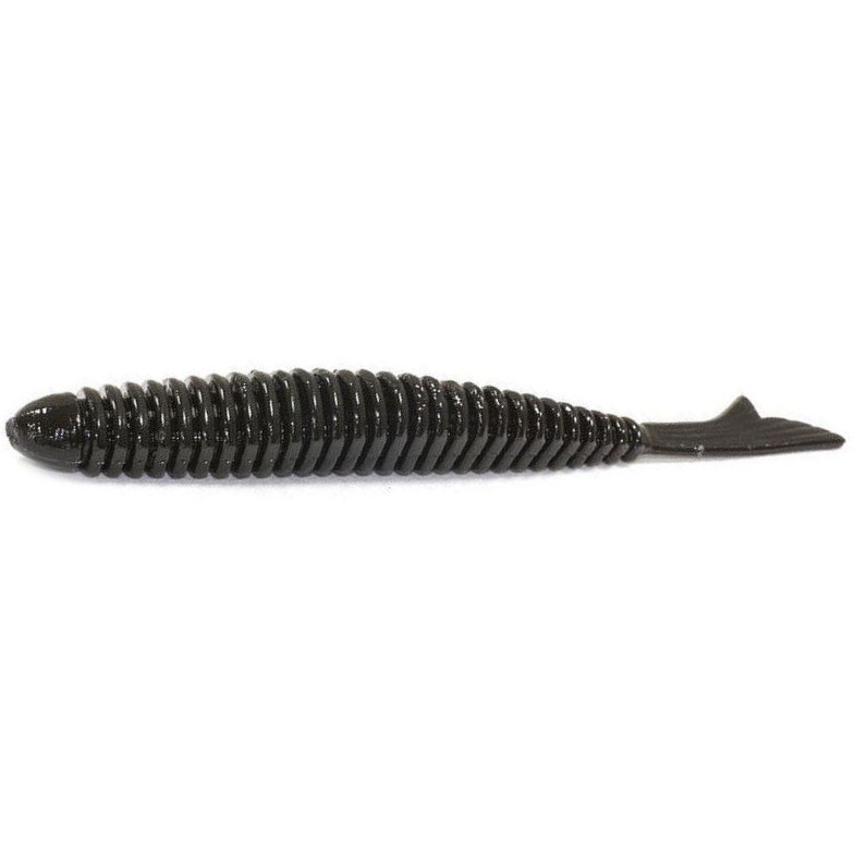 Силиконовая приманка Bait Breath U30 Fish Tail Ringer 3.5 89 мм 7 шт 003 Solid Black — характеристики,  особенности конструкции