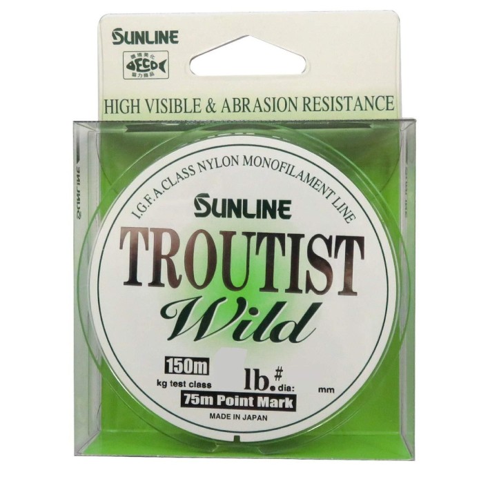 Леска монофильная Sunline Troutist Wild 150 м 0,184 мм  PE# 1.25 — характеристики,
	                                    особенности конструкции