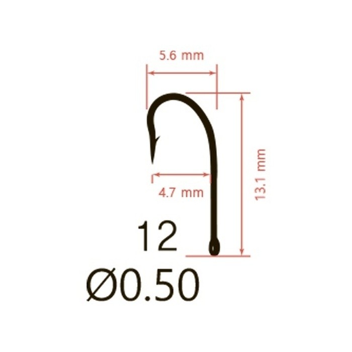 Крючок Одинарный Saikyo KH-11011 O'Shaughnessy №12 10 шт BN   KH-11011R12-10 — крупный план
	                                    2