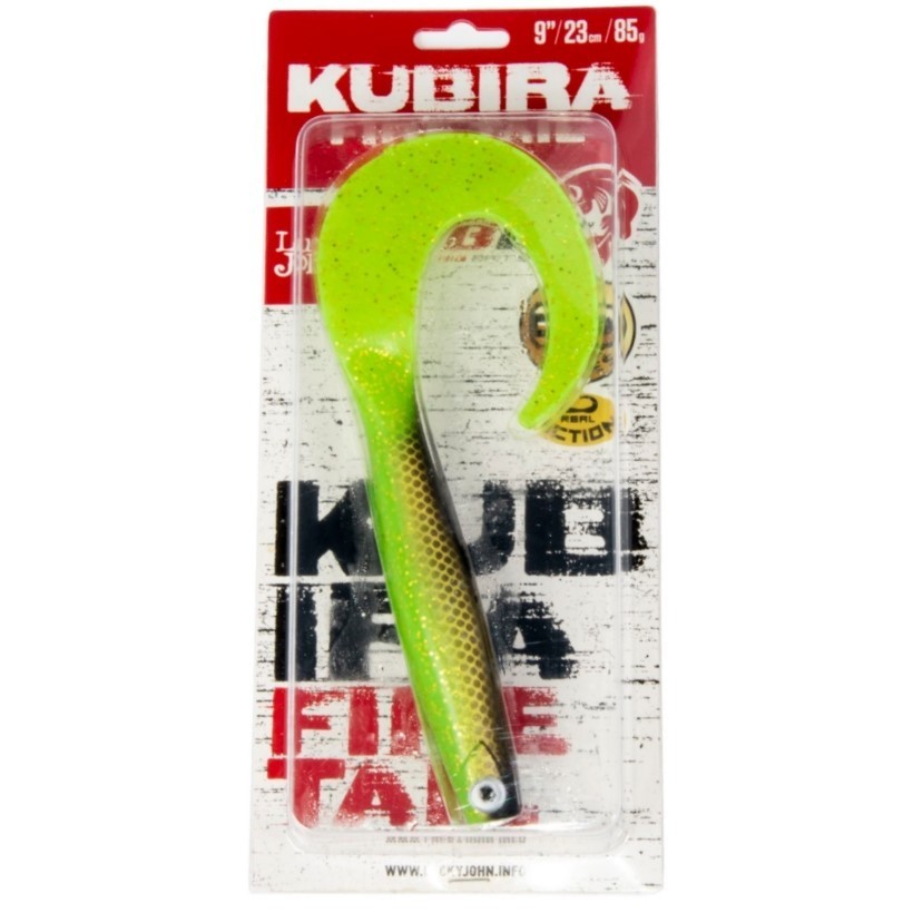 Силиконовая приманка Lucky John Kubira Fire Tail 9.0in 230 мм 1 шт PG45 3D BBS Series  140437-PG45 — крупный план
	                                    2