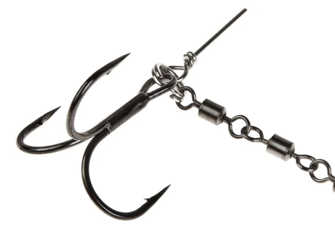 Стингер Lucky John Stinger Power Chain №M 32 кг 1 шт  Для приманок 17-23 см, Owner №2/0,1/0  LJP7402-M — крупный план
	                                    2