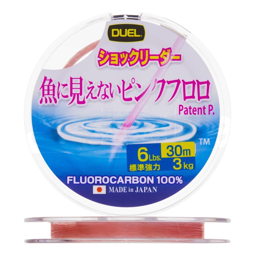 Флюорокарбон Duel Pink Fluorocarbon Fish Cannot See  30 м 0,205 мм    H4372-SP — характеристики,  особенности конструкции