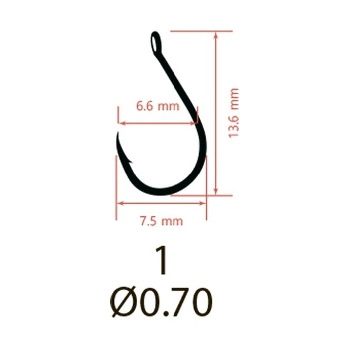 Крючок Одинарный Saikyo KH-10026 Chinu Ring №1 10 шт BN   KH-10026BN1-10 — крупный план
	                                    2