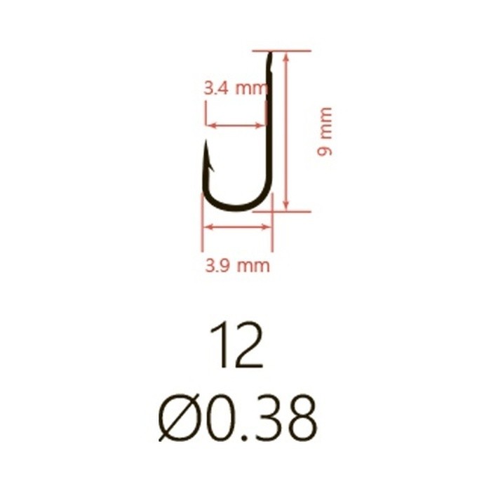 Крючок Одинарный Saikyo KH-10101 Chika №12 10 шт R   KH-10101R12-10 — крупный план
	                                    2