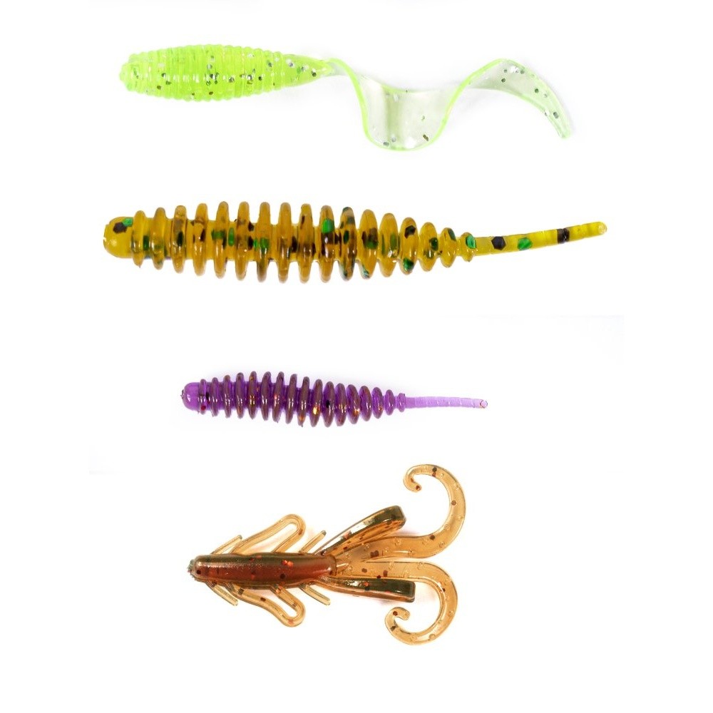 Силиконовая приманка Lucky John Perch Snack Pack 35 мм 67 шт 04 Set Pro Series  LJMG-004SET — крупный план
	                                    1
