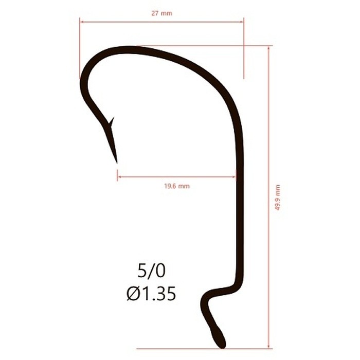 Крючок Офсетный Saikyo BS-2312 №5/0 10 шт BN   BS-2312BN5/0-10 — крупный план
	                                    2
