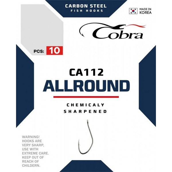 Крючок Одинарный Cobra Allround AJI CA112 №8 10 шт    CA112-008 — характеристики,
	                                    особенности конструкции