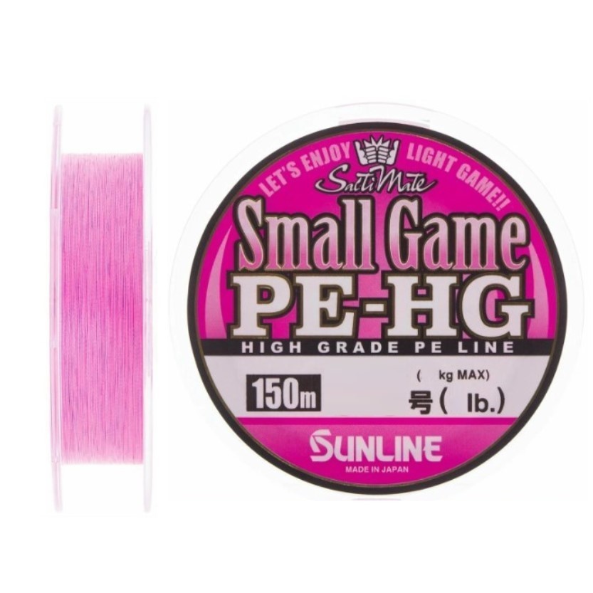 Плетеный шнур Sunline New Small Game PE-HG 150 м  PE # 0,6 Pink 0,128 мм — характеристики,
	                                    особенности конструкции