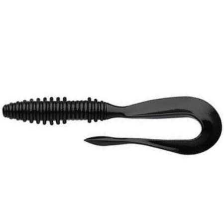 Силиконовая приманка Keitech Mad Wag Mini 2.5 63 мм 12 шт 001 Black — характеристики,  особенности конструкции