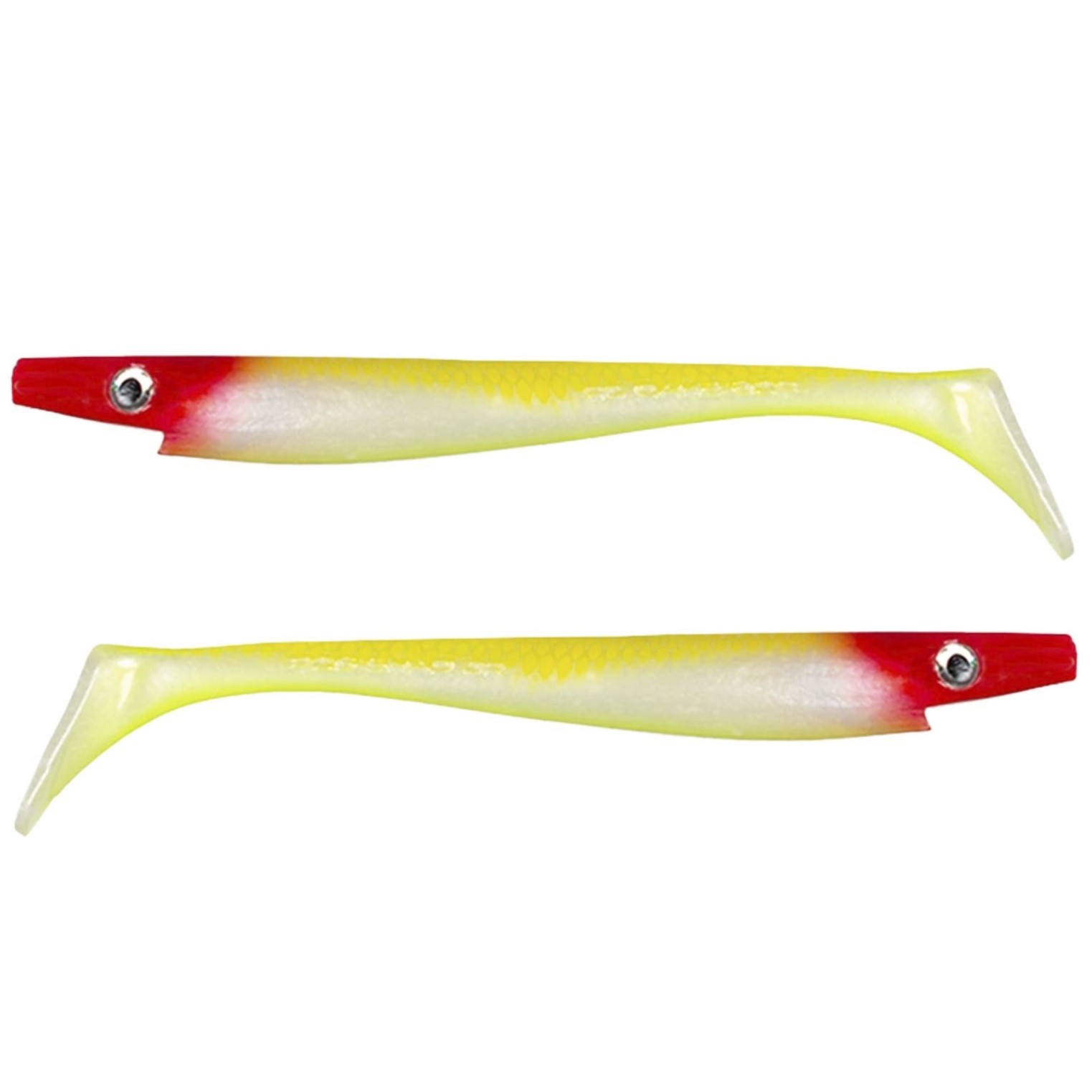 Силиконовая приманка Strike Pro Pig Shad Jr 230 мм 2 шт Clown Glow   SP-172C#SP22 — характеристики,  особенности конструкции