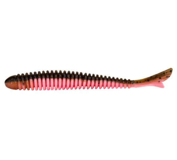 Силиконовая приманка Bait Breath U30 Fish Tail Ringer 3.5 89 мм 7 шт 937 Green Pumpkin/Pink (2Tone Color — характеристики,  особенности конструкции