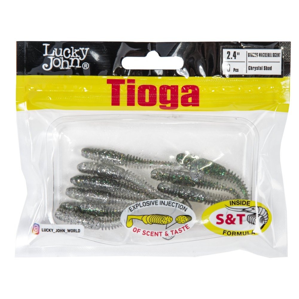 Силиконовая приманка Lucky John Tioga 2.4in 62 мм 9 шт Z11 Pro Series  140119-Z11 — крупный план
	                                    2