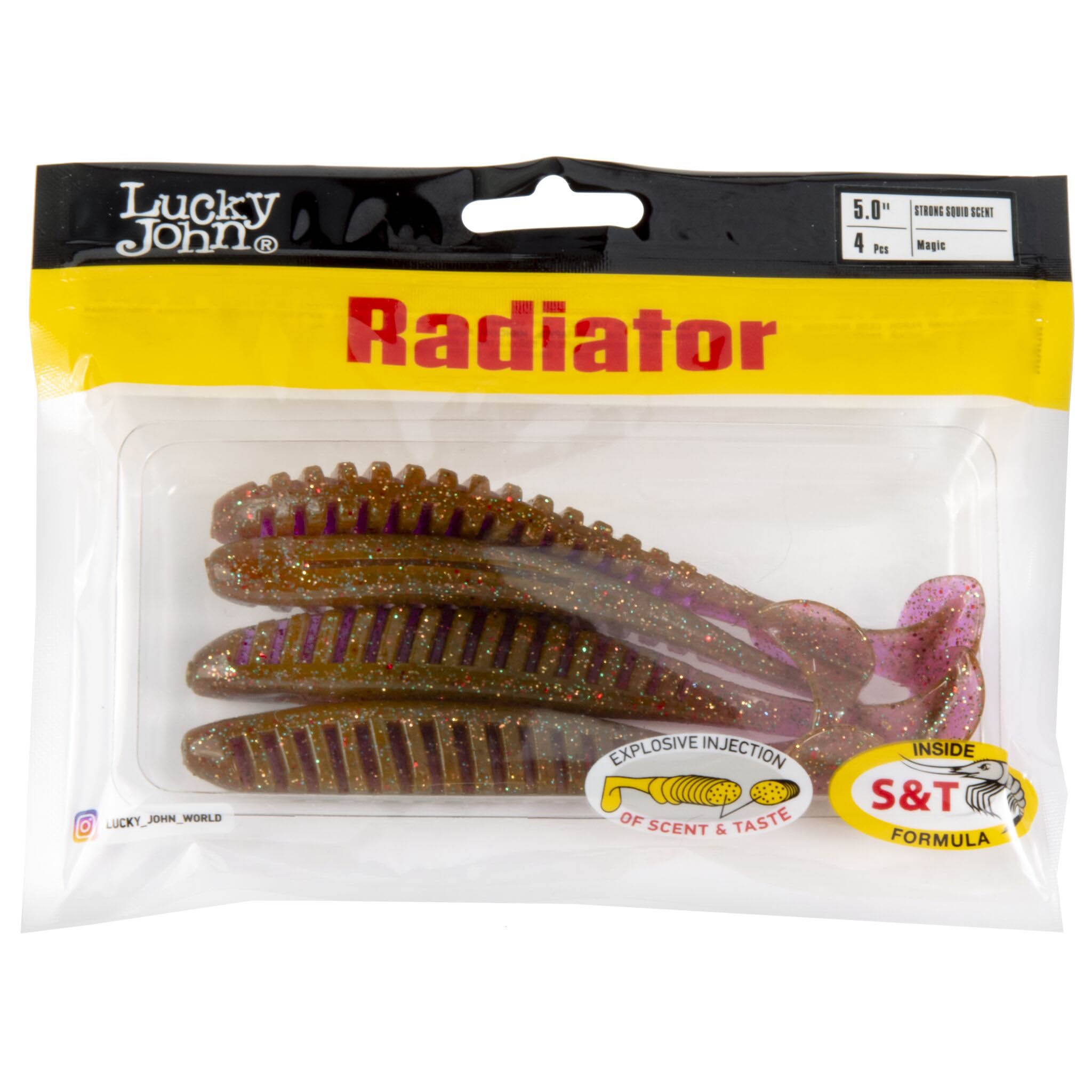 Силиконовая приманка Lucky John Radiator 5.0in 125 мм 4 шт S14 Pro Series  140211-S14 — крупный план
	                                    2