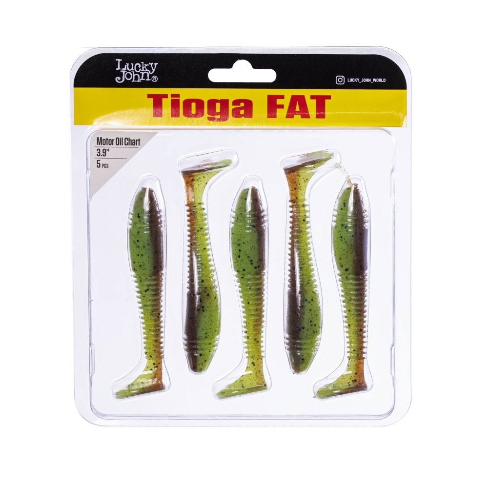 Силиконовая приманка Lucky John Tioga Fat 4.5in 114 мм 5 шт Z15 Pro Series  140146-Z15 — крупный план
	                                    2