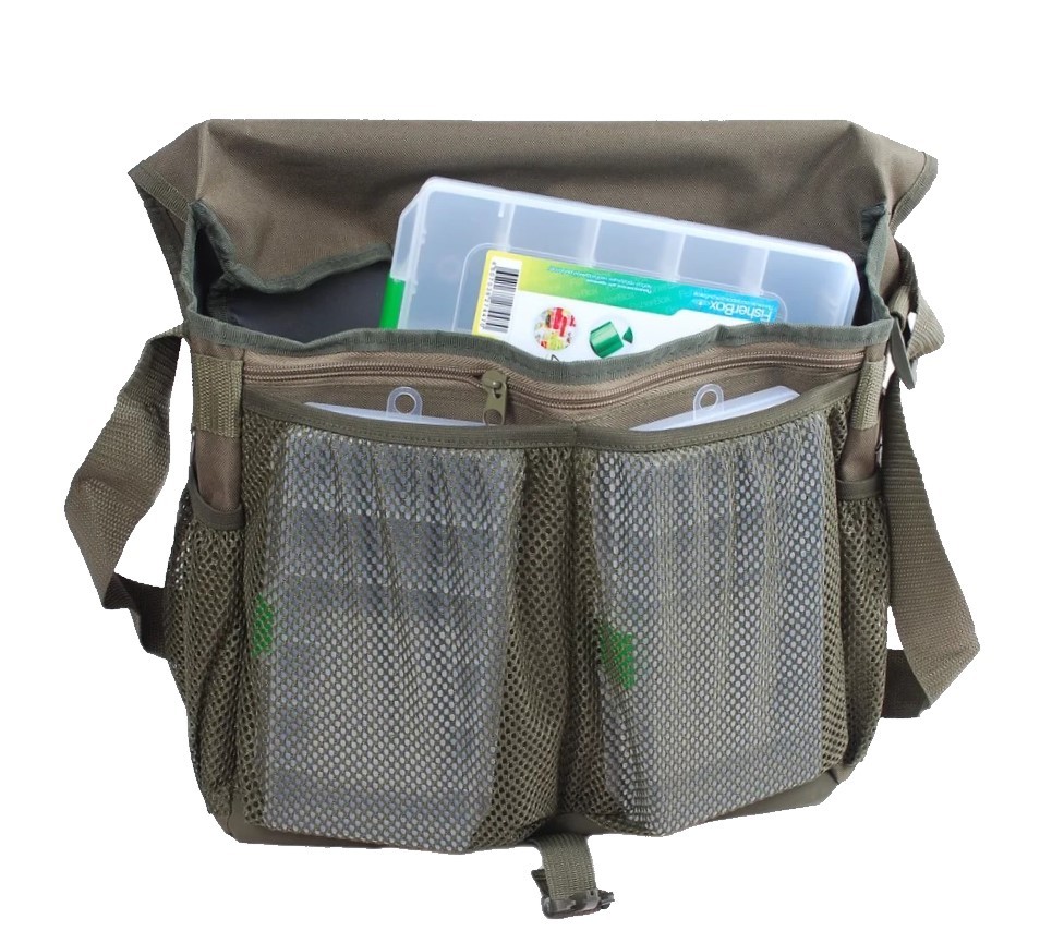 Сумка Fisherbox C104  43х31х11 см  в комплекте 3 коробки Fisherbox 310 и две 216 — крупный план
	                                    1