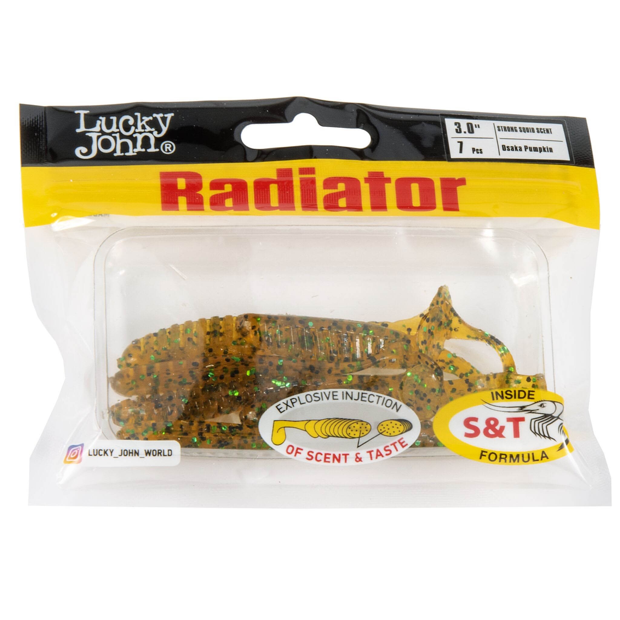 Силиконовая приманка Lucky John Radiator 3.0in 75 мм 7 шт PA19 Pro Series  140209-PA19 — крупный план
	                                    2
