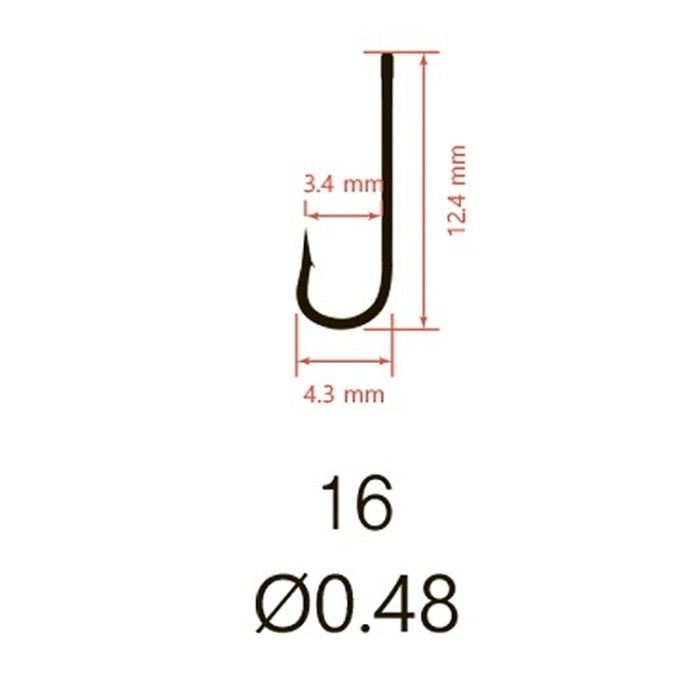 Крючок Одинарный Saikyo KH-9282 Long Shank №16 10 шт BN   KH-9282BN16-10 — крупный план
	                                    2