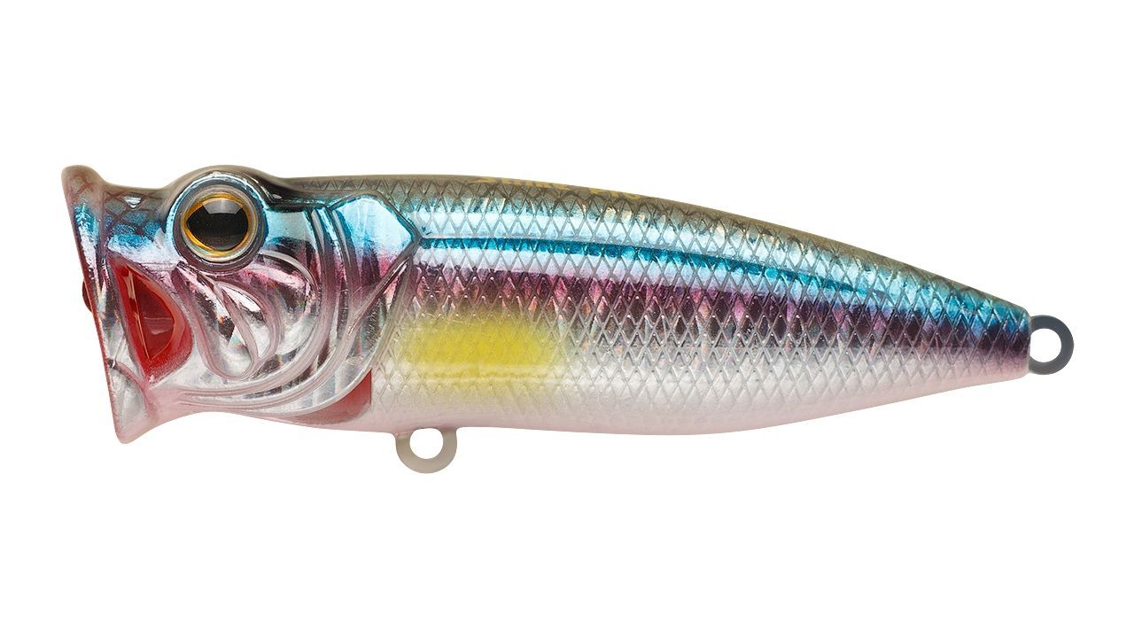 Воблер Strike Pro Pike Pop 60 A210-SBO-RP Rainbow Ghost Wakasagi 6,5 гр   SH-002BA#A210-SBO-RP — характеристики,  особенности конструкции