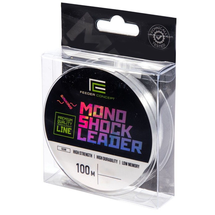 Леска монофильная Feeder Concept Mono Shock Leader 100 м 0,28 мм Clear   FC4008-028 — характеристики,
	                                    особенности конструкции