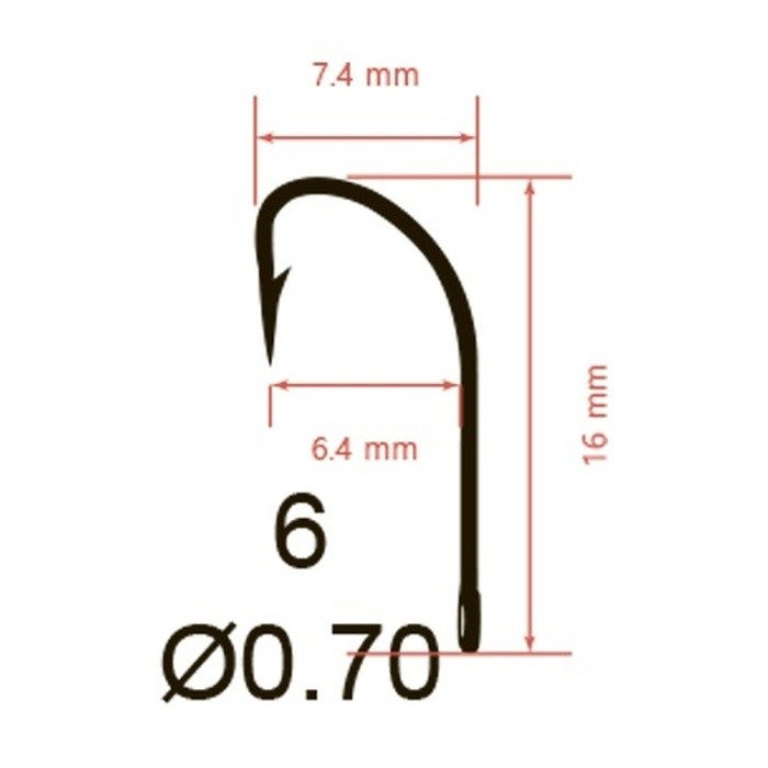 Крючок Одинарный Saikyo KH-11004 Crystal №6 10 шт BN   KH-11004BN6-10 — крупный план
	                                    2