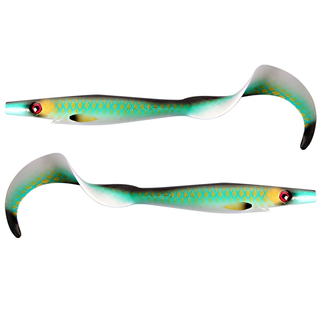 Силиконовая приманка Strike Pro Pig Tail Junior 230 мм 2 шт Golden Eye   SP-172R#153 — характеристики,  особенности конструкции