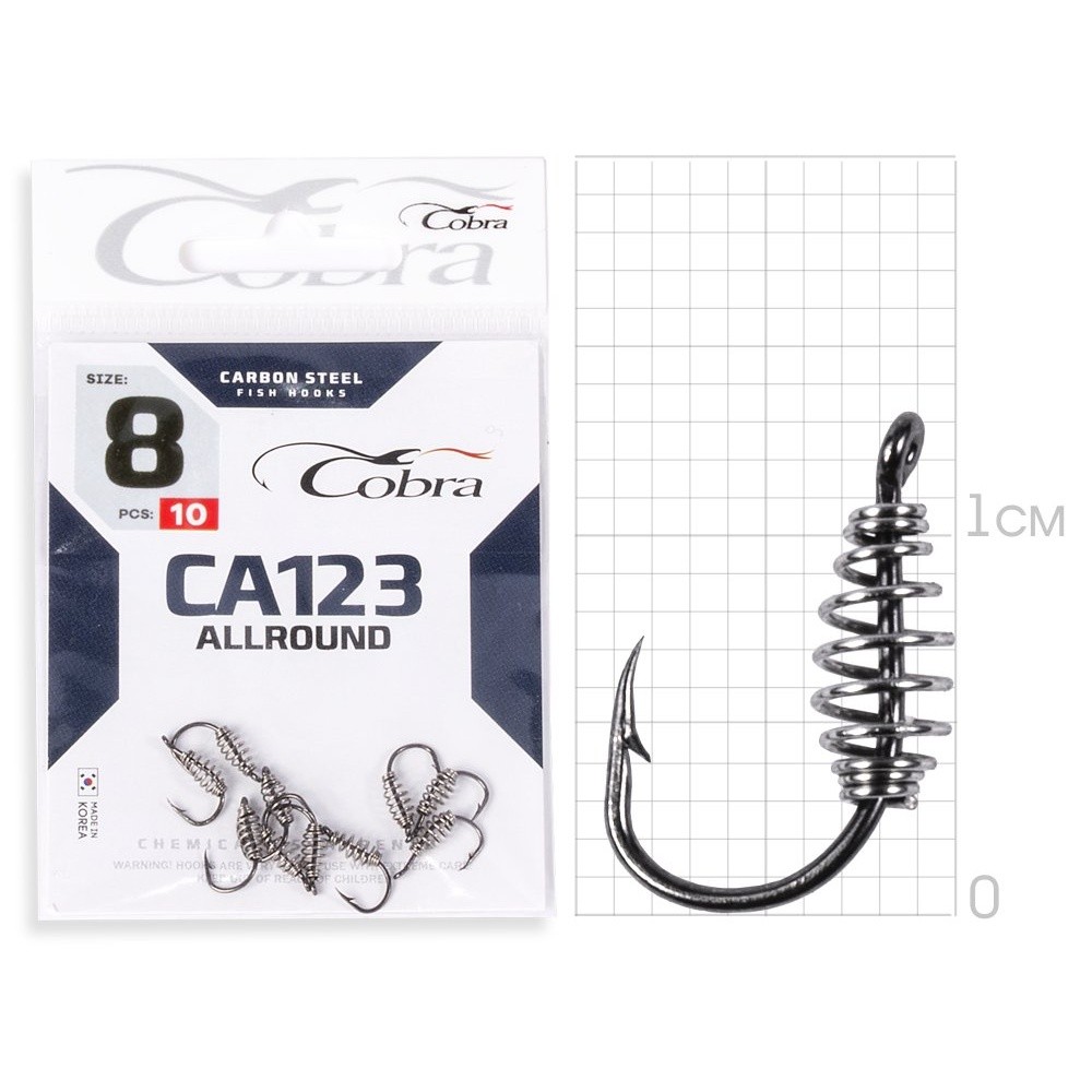 Крючок Одинарный Cobra Allround Pasteholder CA123 №8 10 шт    CA123-008 — характеристики,  особенности конструкции