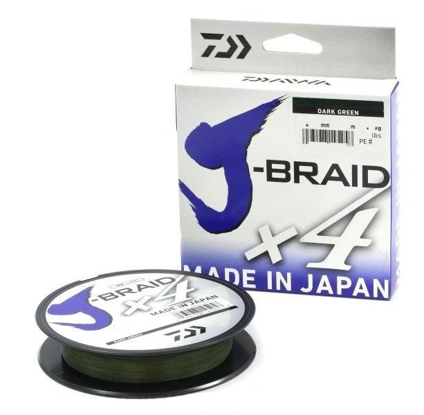 Плетеный шнур Daiwa J-braid X4 270 м  PE # 2 Green 0,19 мм — характеристики,
	                                    особенности конструкции