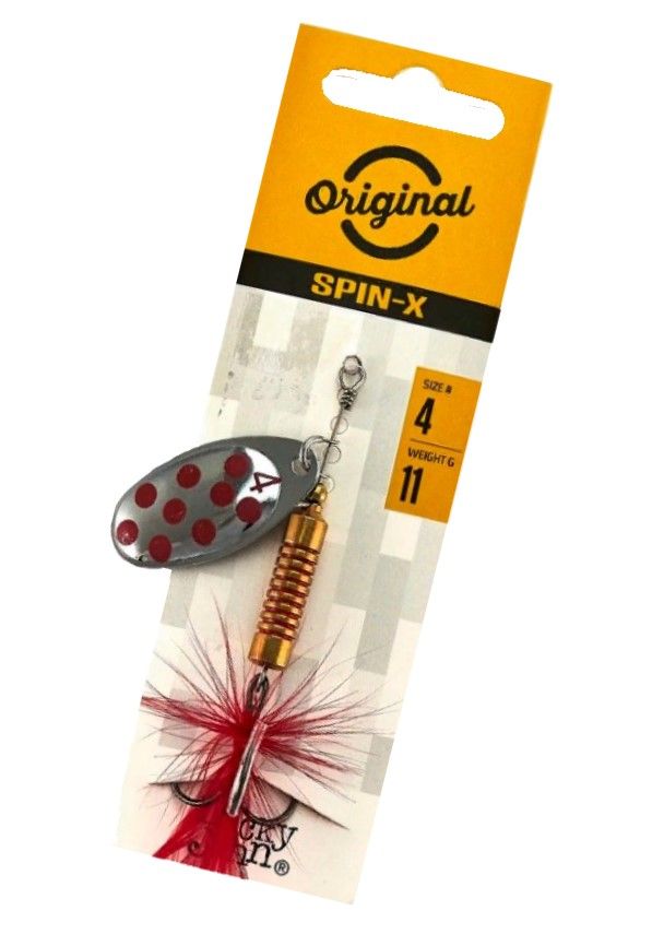Вращающаяся Блесна Lucky John Spin-X Round №4 11 гр SR   LJSR04-SR — крупный план
	                                    2
