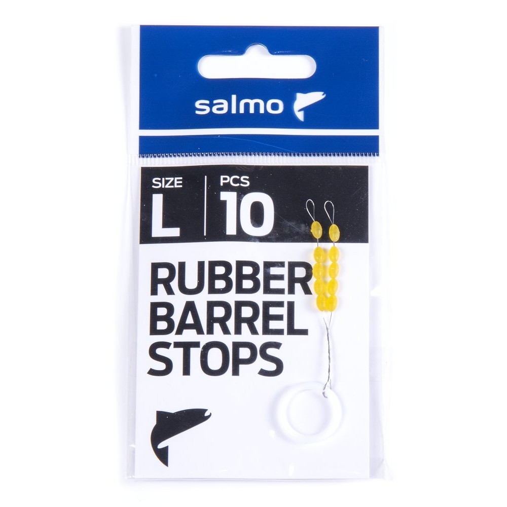 Стопор Salmo Rubber Barrel Stops №L 10 шт    S900-003L — крупный план
	                                    1