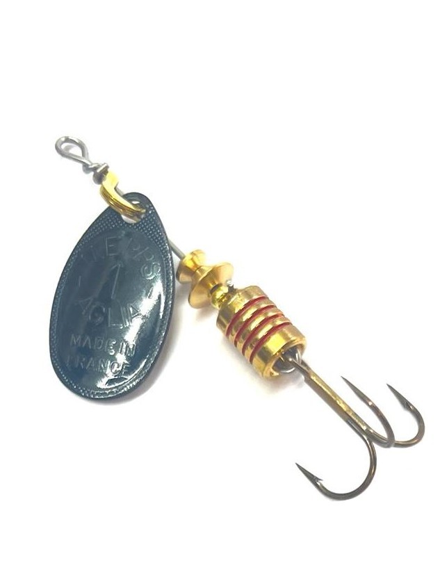 Вращающаяся Блесна Mepps Aglia №1 3,5 гр Black   a-1-n — крупный план
	                                    1