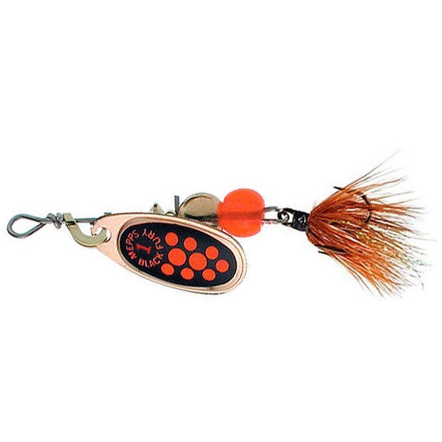 Вращающаяся Блесна Mepps Comet Black Fury Mouche №0 2 гр CU   cbf-0-c — характеристики,
	                                    особенности конструкции