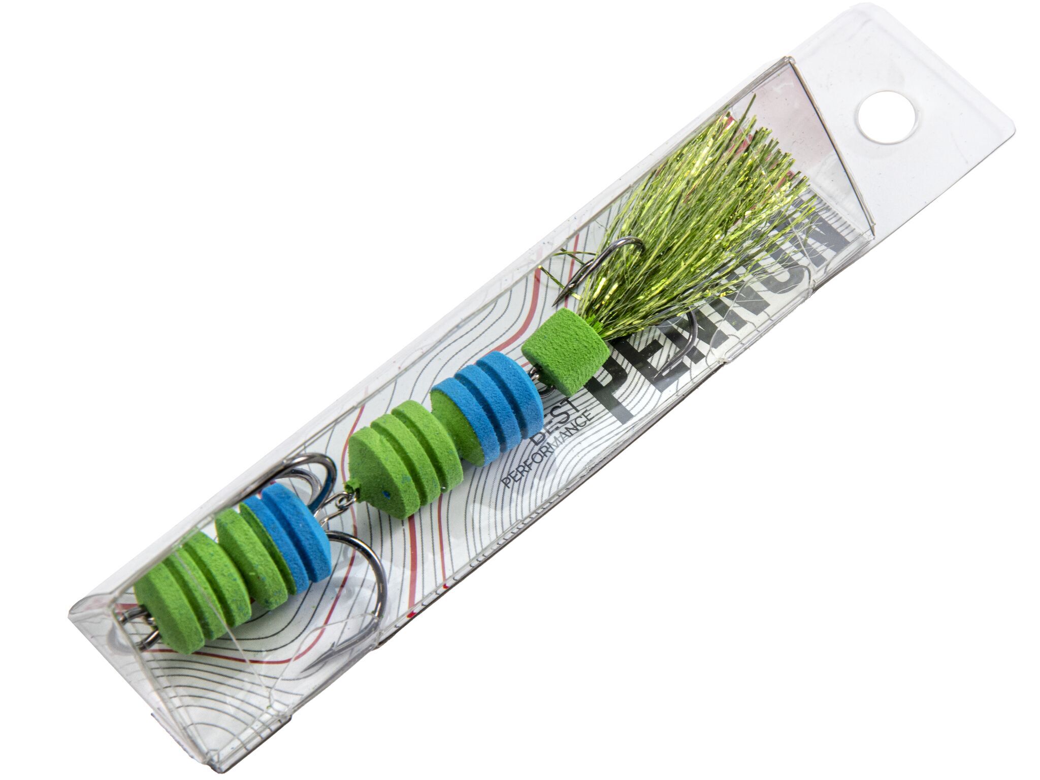 Мандула Lucky John Pennon Barbellworm 80 мм 1 шт Зеленый/синий  FB3008464 — крупный план
	                                    1