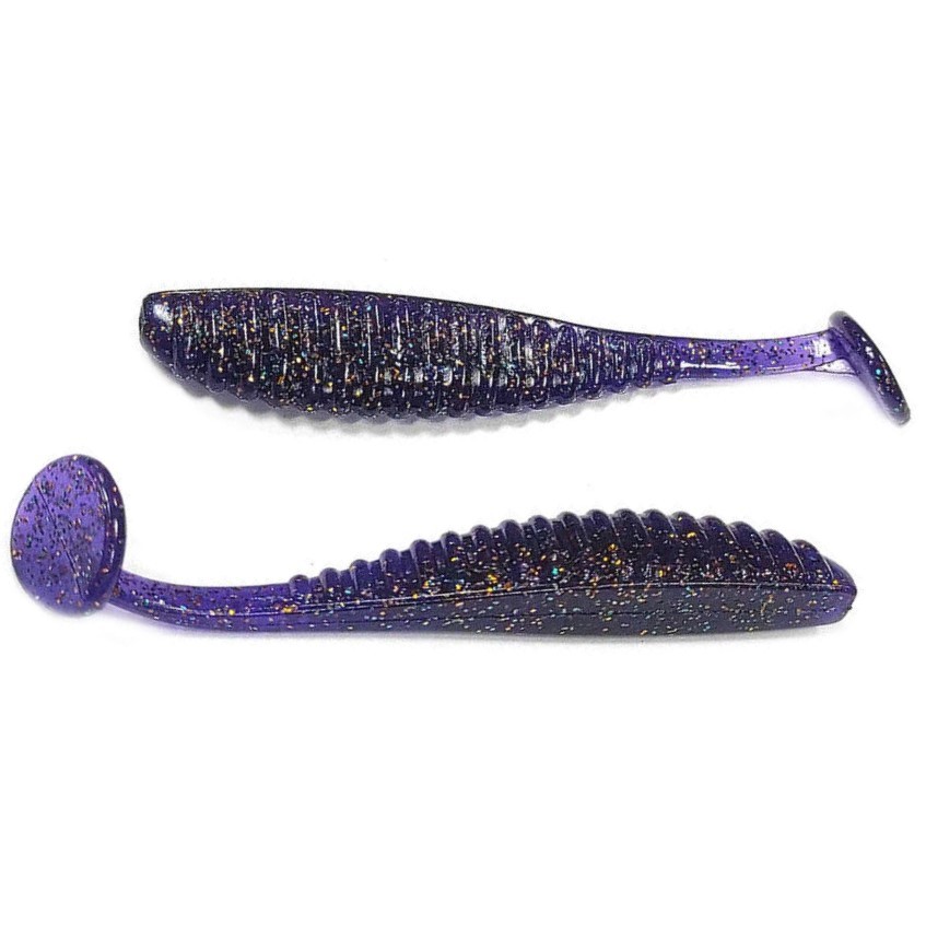 Силиконовая приманка Reins S Cape Shad 3.5 89 мм 6 шт 591-Poseidon Violet   SCS3.5-591 — характеристики,  особенности конструкции