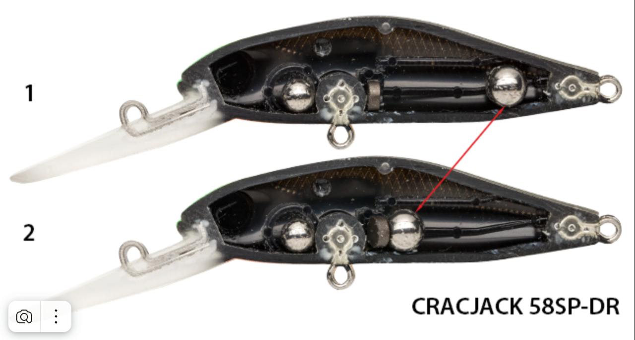 Воблер Pontoon 21 CrackJack 58F-DR 051 Metallic HG Silver&Black OB RE 5,4 гр   P21-CRJ-58F-DR-051 — крупный план
	                                    1