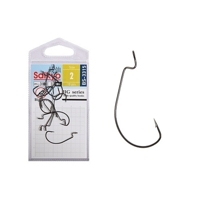 Крючок Офсетный Saikyo BS-3315 №2 10 шт BN   BS-3315BN2-10 — характеристики,  особенности конструкции