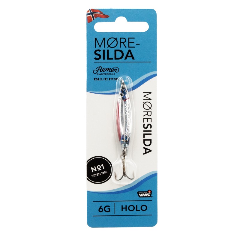 Колеблющаяся Блесна Blue Fox Moresilda Holographic 6 6 гр 48 мм 02 Silver Red   MSH06H-02 — крупный план
	                                    1