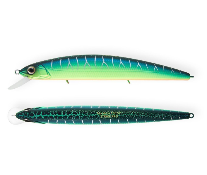 Воблер Strike Pro Montero 110SP A223S-RP Pearl Mat Tiger 13,6 гр   EG-190C-SP#A223S-RP — крупный план
	                                    1