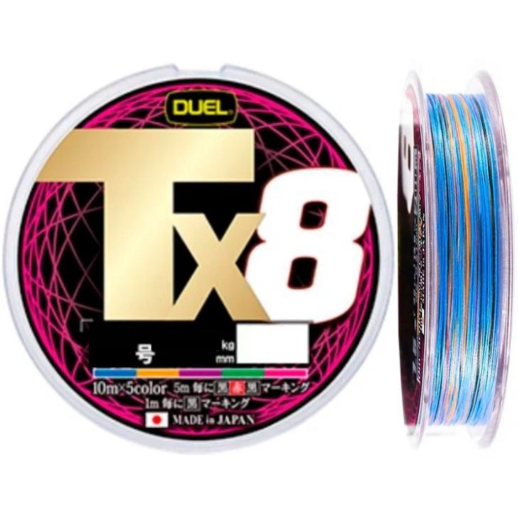 Плетеный шнур Duel  300 м  PE # 4 5Color 0,34 мм   H4346-5C — характеристики,  особенности конструкции