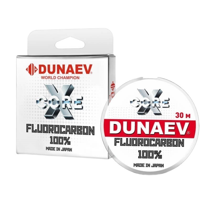 Флюорокарбон Dunaev X-Core Fluorocarbon 30 м 0,165 мм — характеристики,
	                                    особенности конструкции
