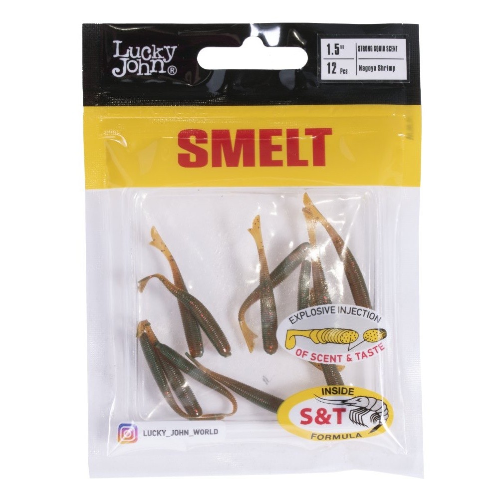 Силиконовая приманка Lucky John Smelt 1.5in 38 мм 12 шт 085 Pro Series  140225-085 — крупный план
	                                    2