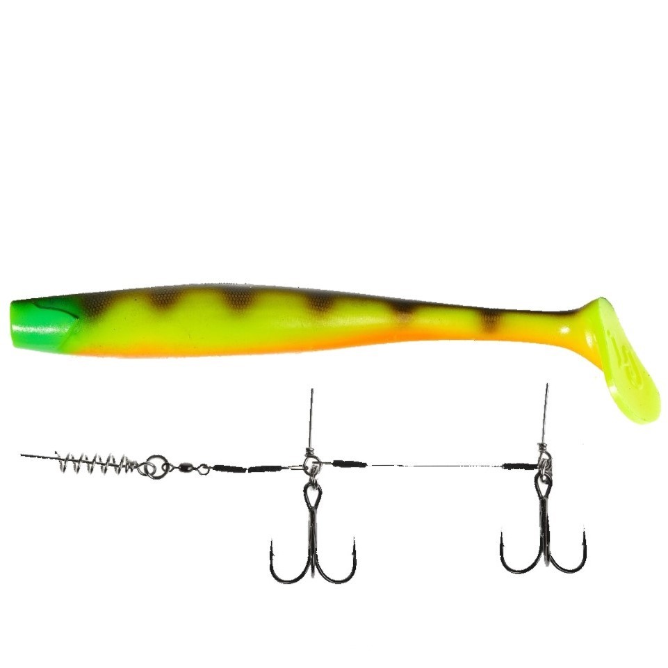 Силиконовая приманка Lucky John Kubira Swim Shad 9.0in 230 мм 1 шт PG30 3D BBS Series + Stinger L  140433SET-PG30 — характеристики,
	                                    особенности конструкции