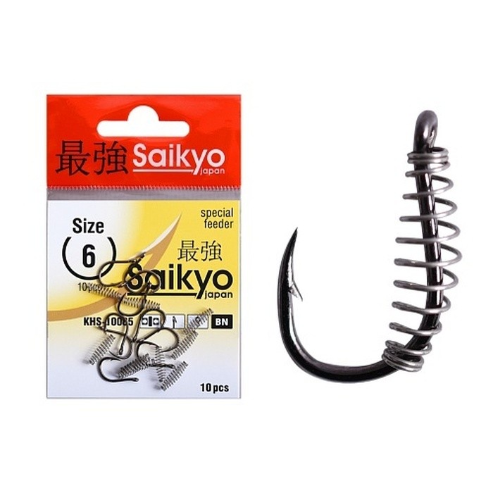 Крючок Одинарный Saikyo KHS-10085 №6M 10 шт    KHS-10085BN6M-10 — характеристики,  особенности конструкции