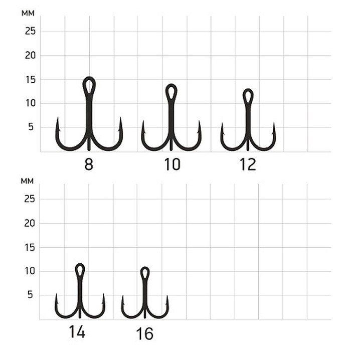 Крючок Тройной Ecopro Saikyo С глазом №16 10 шт    EP-TGG10-16 — крупный план
	                                    1