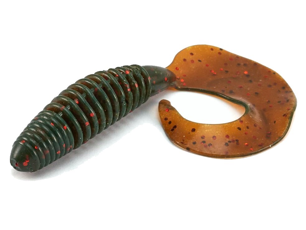 Силиконовая приманка Lucky John Crusher Grub 4.5in 114 мм 4 шт 085 Pro Series  140158-085 — крупный план
	                                    1