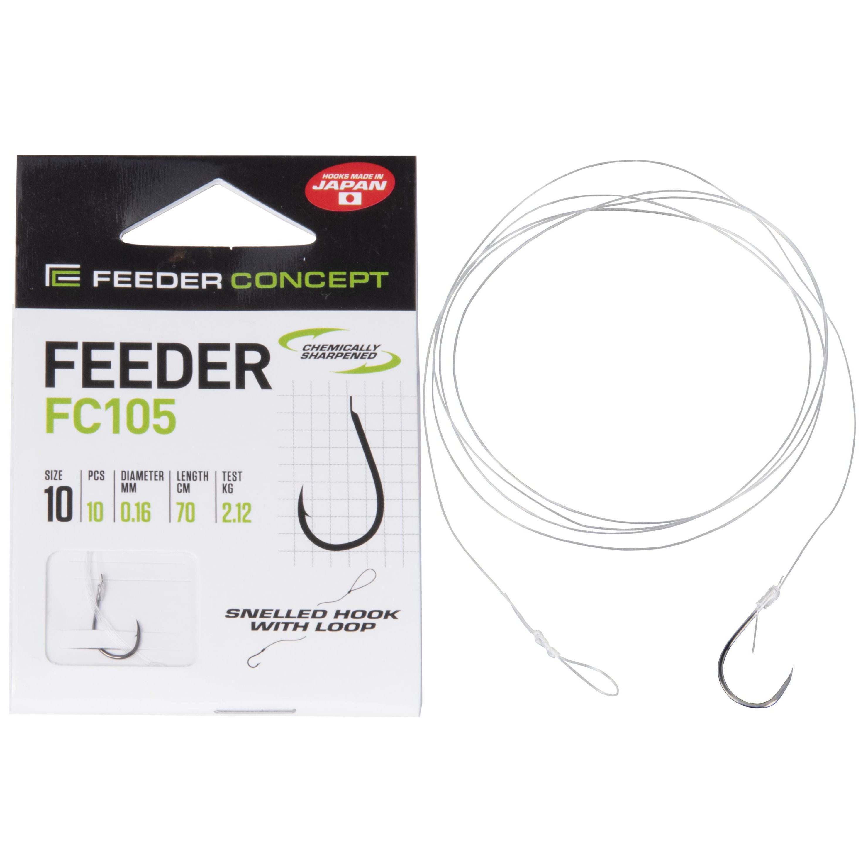 Поводок Feeder Concept Feeder FC105 70 см 2,12 кг  0,16 мм  10 шт   FC105-010-016 — характеристики,
	                                    особенности конструкции