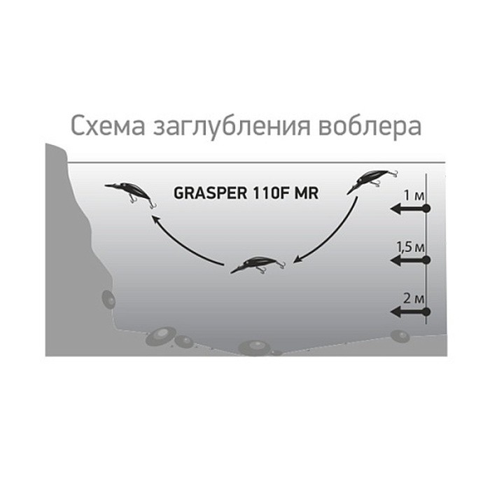Воблер LureMax Grasper 110F-MR 052 18,5 гр   LWGR110FMR-052 — крупный план
	                                    2