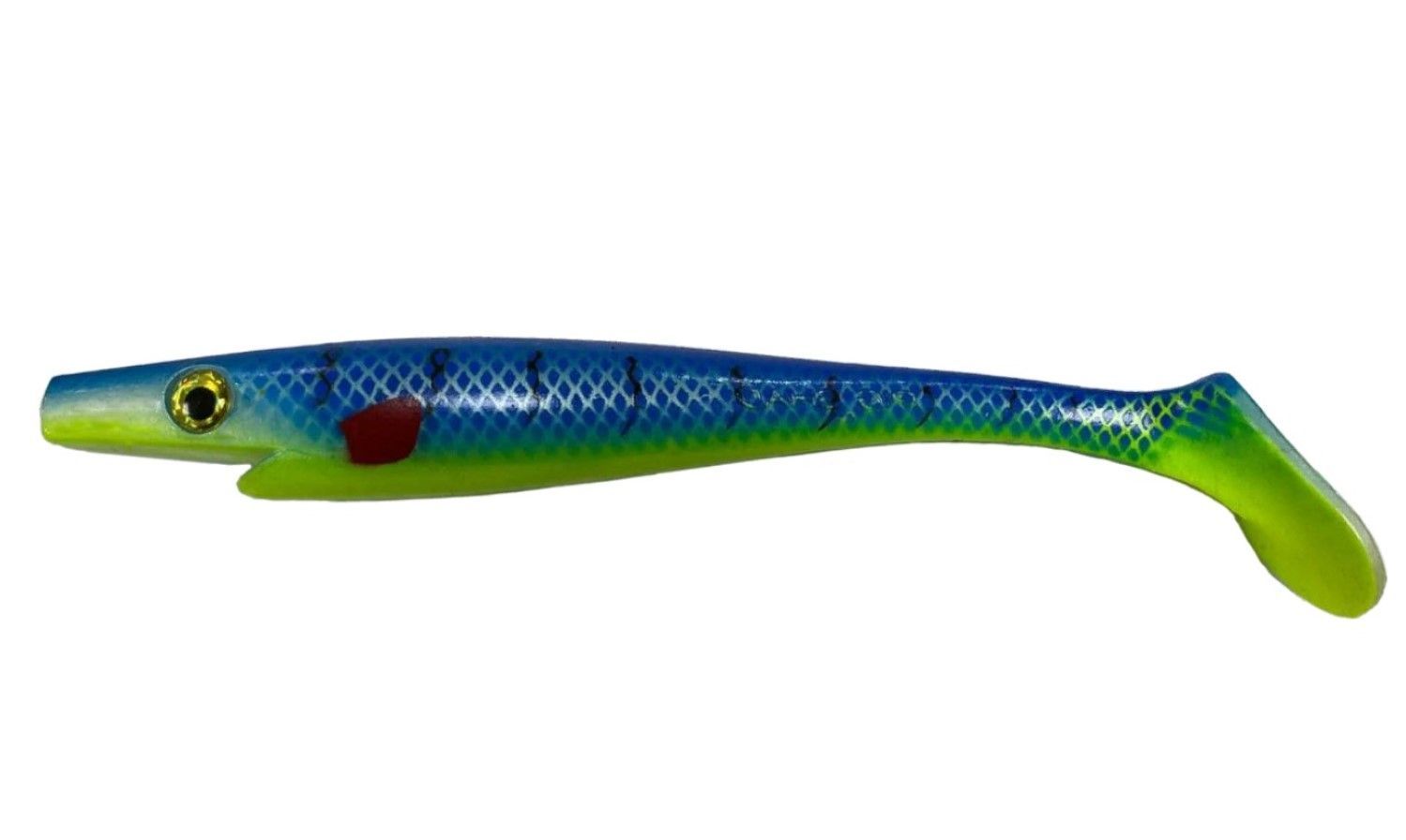 Силиконовая приманка Strike Pro Giant Pig Shad 260 мм 1 шт Yellow-Blue   SP-172B#Yellow-Blue — характеристики,
	                                    особенности конструкции