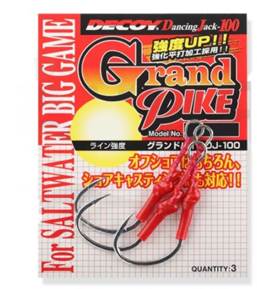Крючок Ассист Decoy DJ-100 Grand Pike №4/0 3 шт    DJ-100 #4/0 — крупный план
	                                    1