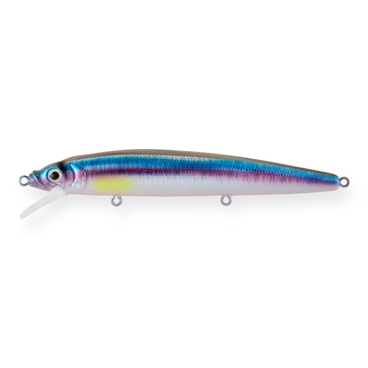 Воблер Strike Pro Alpha Minnow 115 A210-SBO-RP Rainbow Ghost Wakasagi 12,5 гр   EG-033F#A210-SBO-RP — характеристики,  особенности конструкции